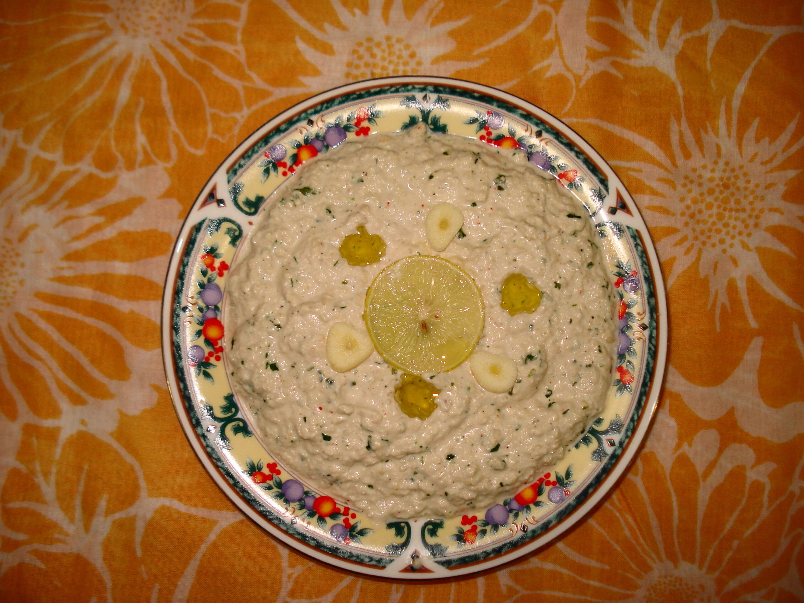 A bowl of tahini sauce